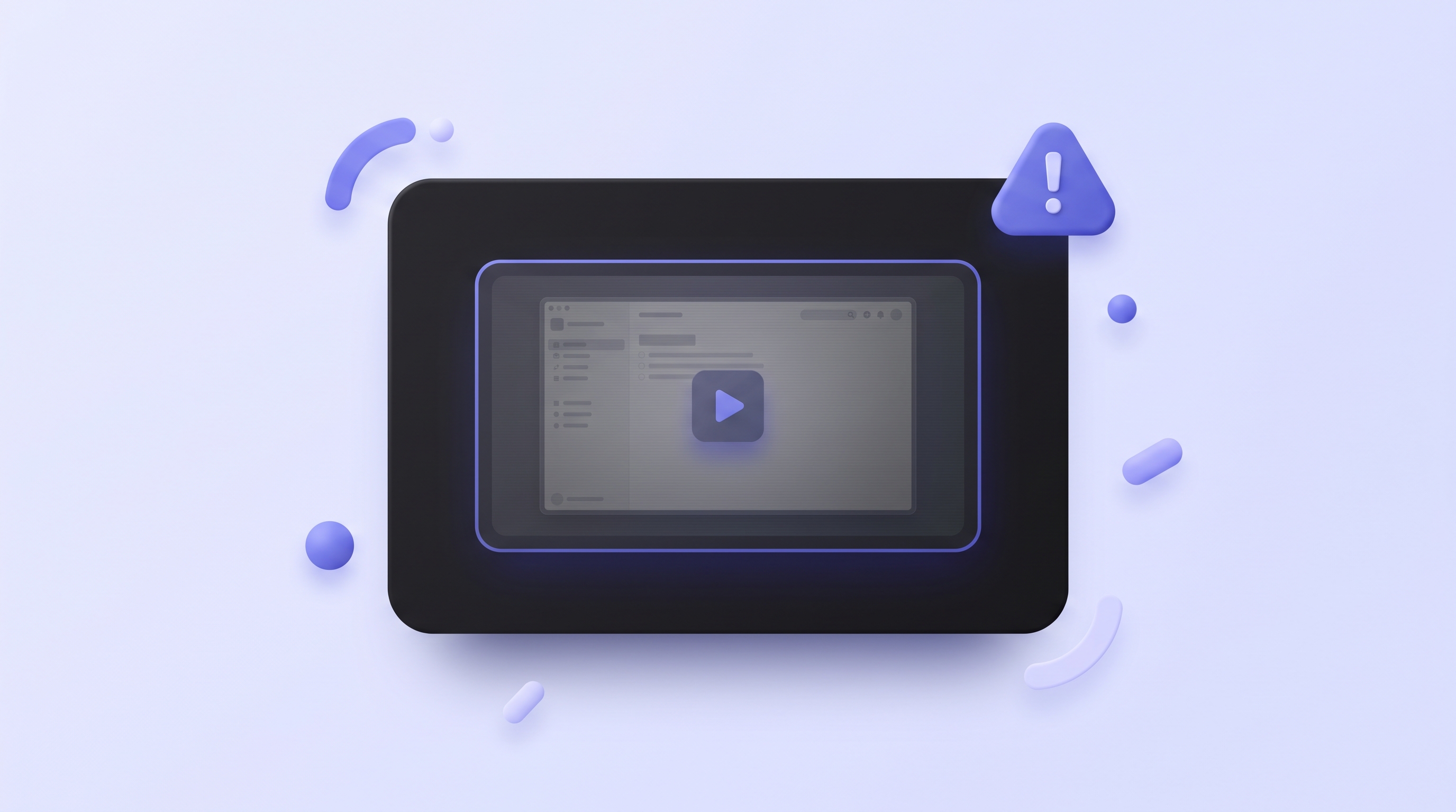 A training module with an outdated interface and a warning badge