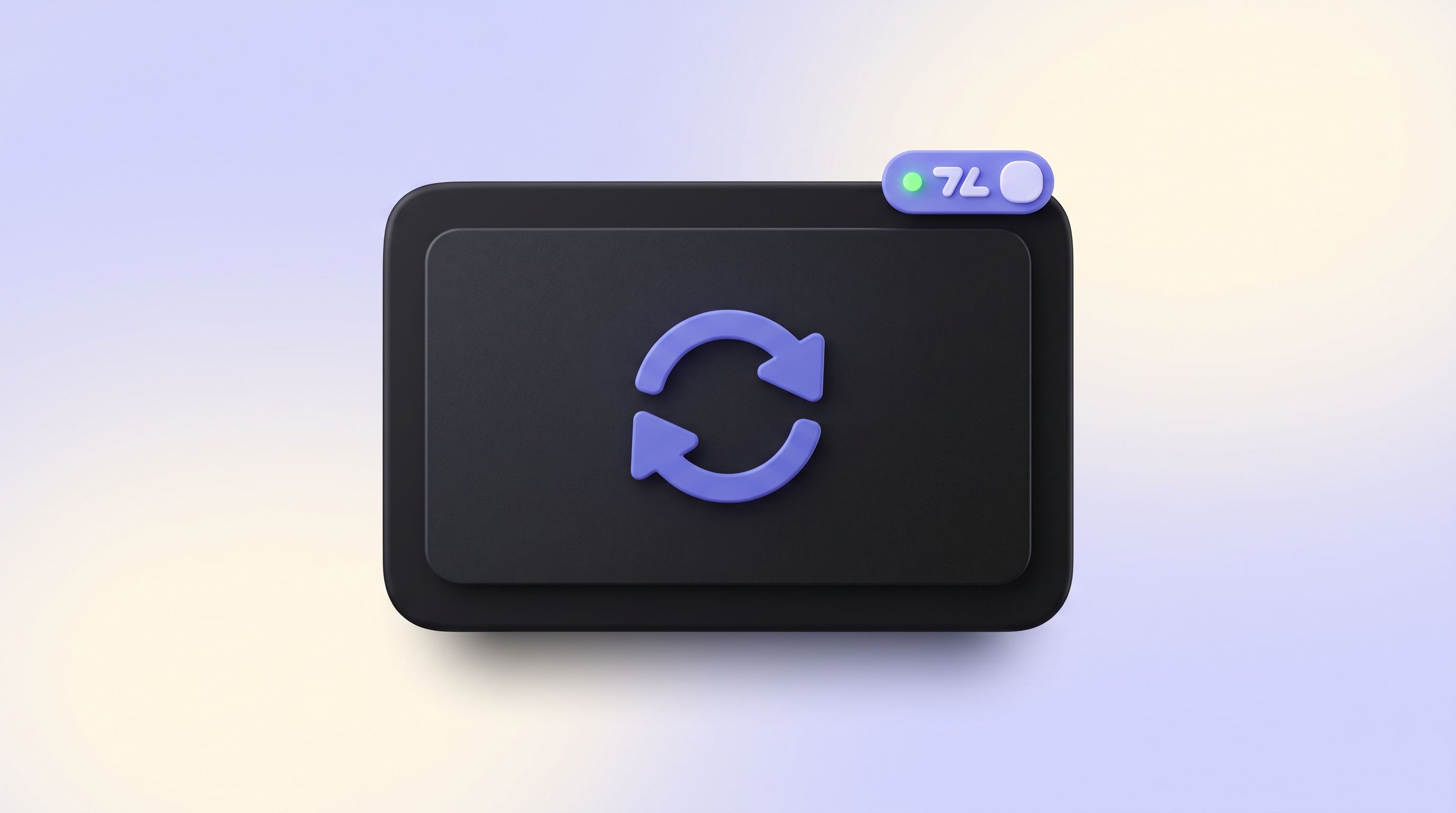 Refresh cycle showing a product UI being regenerated into a new demo