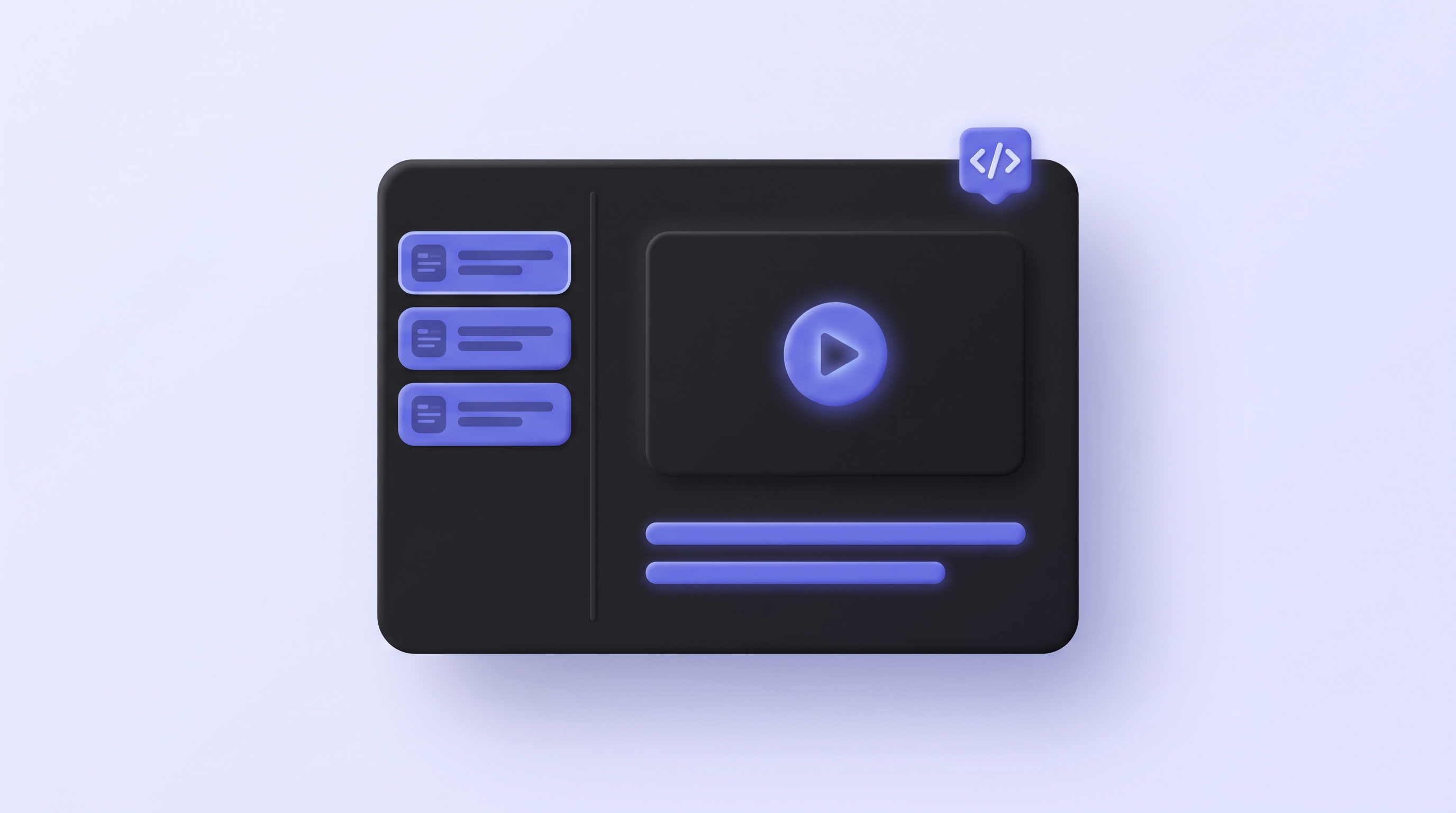 A video embedded in a help center article with an embed code badge